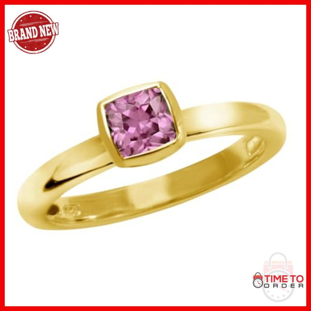 5mm Cushion Shape Stackable Sterling Silver Solit… - image 4